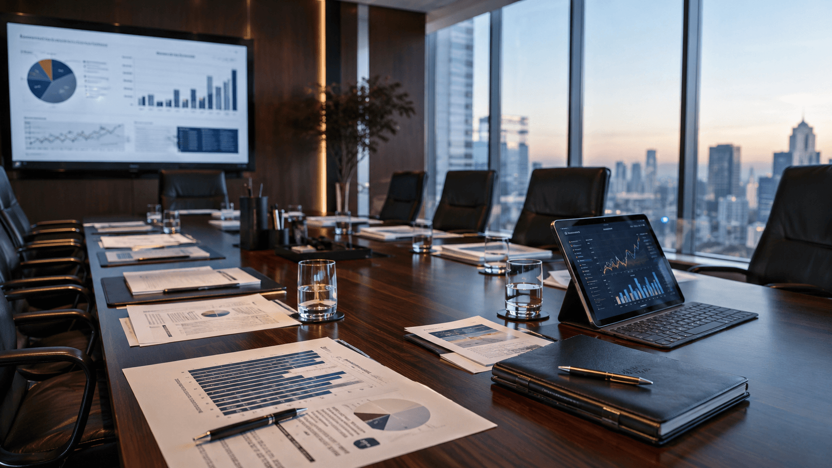 Mesa de escritório jurídico empresarial